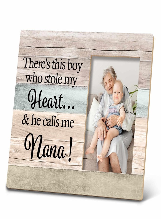 SRADMO Nana Picture Frame, Nana Frame, Pregnancy Announcements, Pregnancy Announcement For Grandparents, Grandma And Me Picture Frame, This Boy Calls Me Nana 10x8 Inch Wooden Tabletop Photo Frame - Image 1